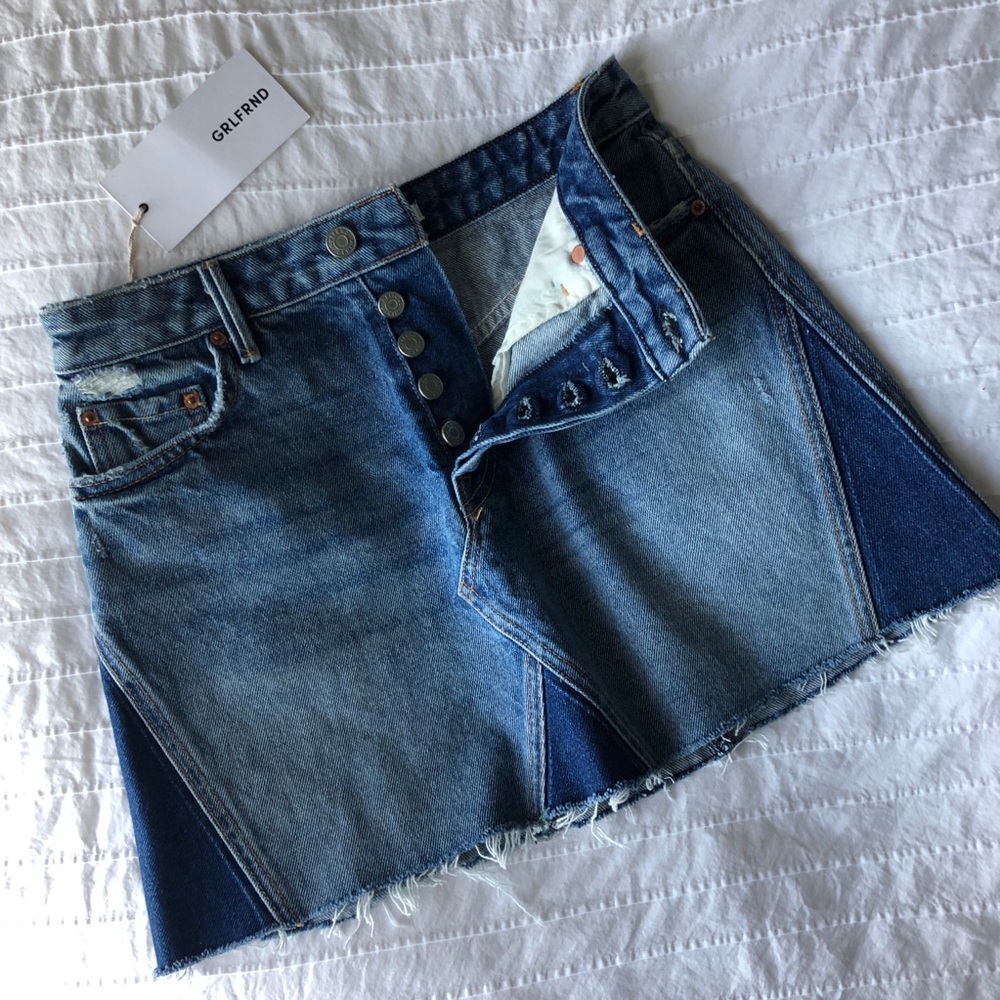 GRLFRND Revolve Denim Skirt